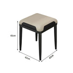 LIVARA Dining Comfort Thickened Design Solid High-Resilience Cat Ergonomic Leather, - Beige - Cushion, Steel Chair Frame, Claw Carbon Black