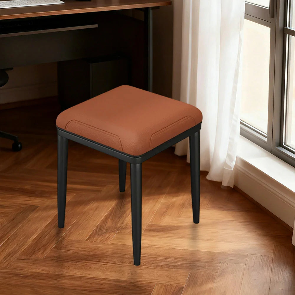 LIVARA Dining Thickened - Ergonomic Chair Cat Frame, Design Carbon Cushion, Claw Comfort High-Resilience Light - Steel Leather, Solid Brown