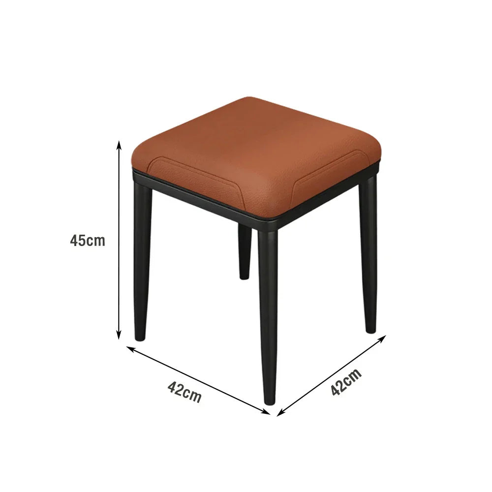 LIVARA Dining Thickened - Ergonomic Chair Cat Frame, Design Carbon Cushion, Claw Comfort High-Resilience Light - Steel Leather, Solid Brown