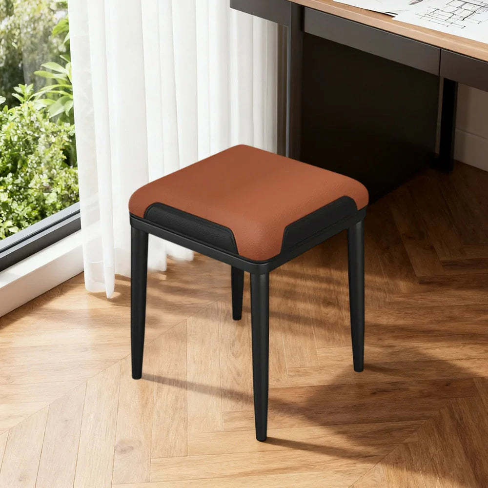 LIVARA Dining Cat Design Claw Ergonomic Leather, - Thickened Comfort Brown Frame, Light High-Resilience Solid Chair Steel Cushion, Carbon - Black