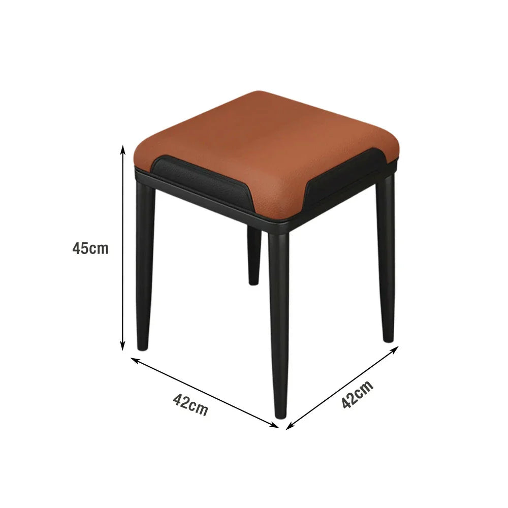 LIVARA Dining Cat Design Claw Ergonomic Leather, - Thickened Comfort Brown Frame, Light High-Resilience Solid Chair Steel Cushion, Carbon - Black