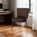 LIVARA Office Ergonomic Scratch-Resistant Chair Thickened Strong - Leather, Frame Support, Cat Load-Bearing Reinforced - Claw Design, Coffee