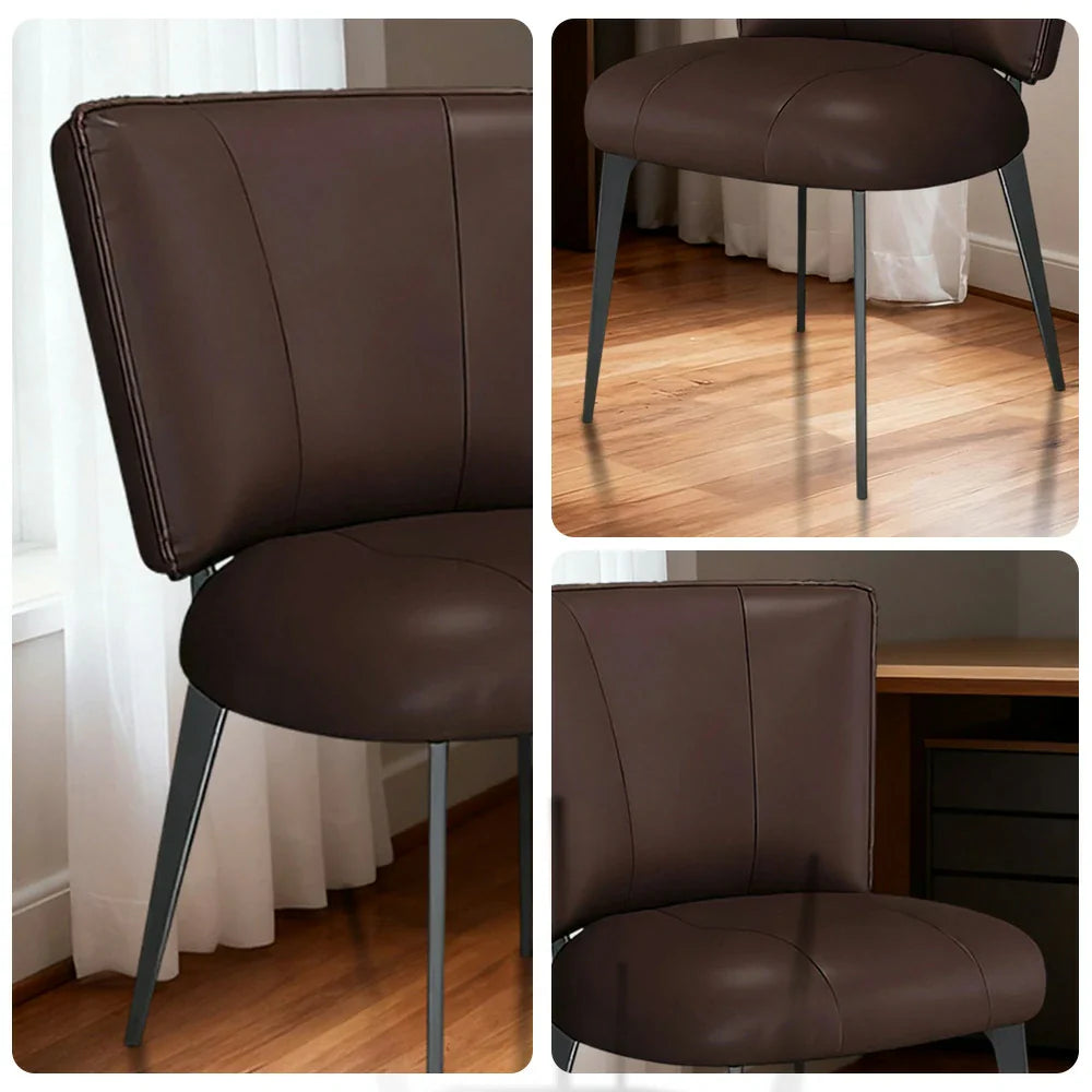 LIVARA Office Ergonomic Scratch-Resistant Chair Thickened Strong - Leather, Frame Support, Cat Load-Bearing Reinforced - Claw Design, Coffee