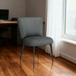 LIVARA Office Chair Leather, Thickened Reinforced Frame Claw Strong Design, Cat - Load-Bearing Scratch-Resistant Support, Ergonomic Grey