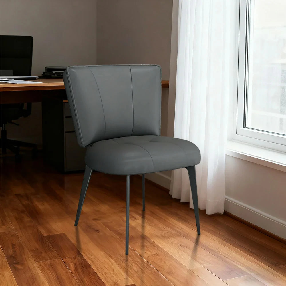 LIVARA Office Chair Leather, Thickened Reinforced Frame Claw Strong Design, Cat - Load-Bearing Scratch-Resistant Support, Ergonomic Grey