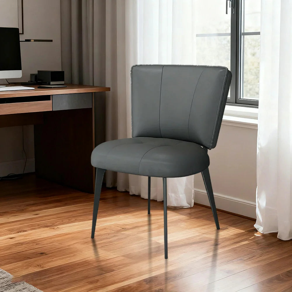 LIVARA Office Chair Leather, Thickened Reinforced Frame Claw Strong Design, Cat - Load-Bearing Scratch-Resistant Support, Ergonomic Grey