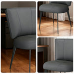 LIVARA Office Chair Leather, Thickened Reinforced Frame Claw Strong Design, Cat - Load-Bearing Scratch-Resistant Support, Ergonomic Grey