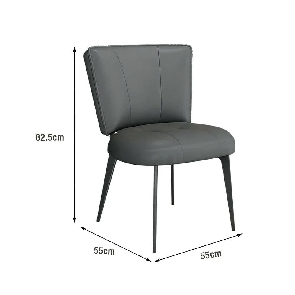 LIVARA Office Chair Leather, Thickened Reinforced Frame Claw Strong Design, Cat - Load-Bearing Scratch-Resistant Support, Ergonomic Grey