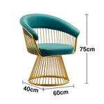 LIVARA Swivel Chair - Half-Round Backrest, High-Elastic Foam, Thick Tempered Glass Base, Wide Seat Comfort - Green