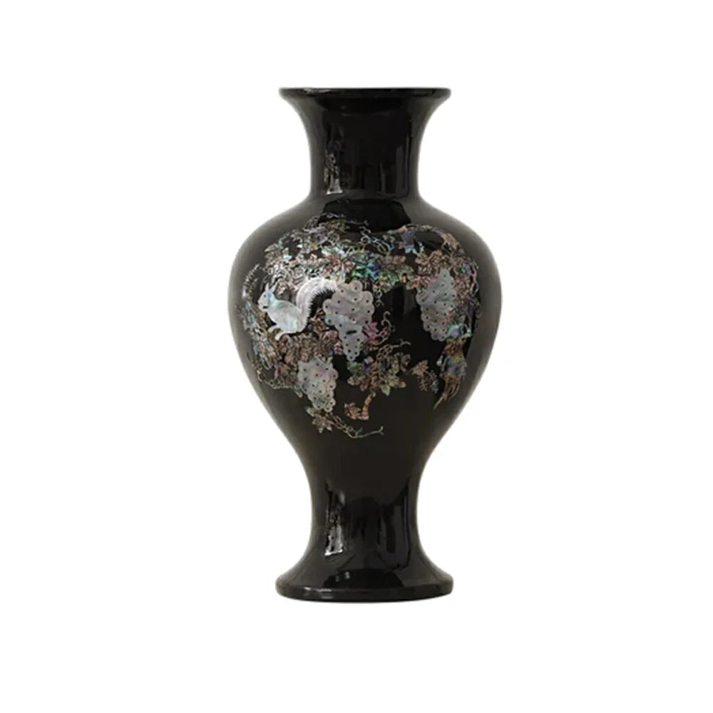 LIVARA Ceramic Vase Ornament Water-Propagation Ready Artistic Display Matte Ceramic Handcrafted Stone-Texture Design