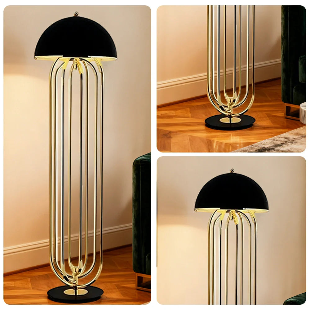 LIVARA Floor Lamp Modern Sculptural Design Durable Sturdy Metal Frame Stable Base Lighting with Warm Ambient Glow