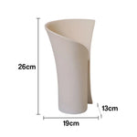 LIVARA Dance Pose Ceramic Vase Sculptural Artistic Form Handcrafted Matte Texture Elegant Accent for Modern Interiors - Off White