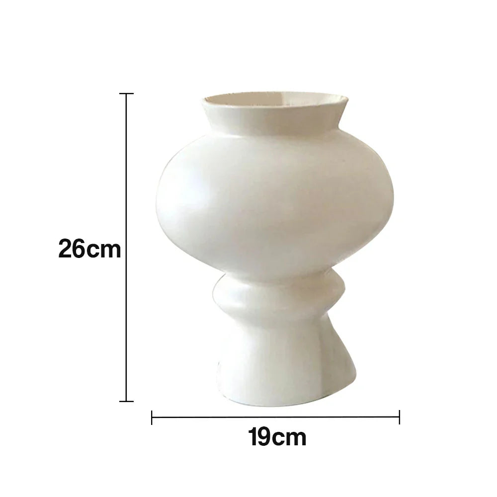 LIVARA Flow Ceramic Vase - Sculptural Artistic Form Handcrafted Matte Texture Elegant Statement Decor for Modern Interiors - Multicolor