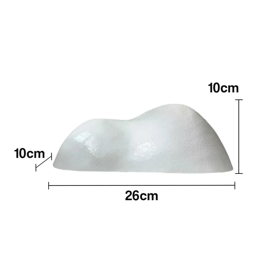 LIVARA Lotus Harmony Ceramic Vase - Sculptural Low-Profile Design Handcrafted Gloss Finish Artistic Statement Decor for Modern Interiors - White