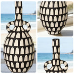 LIVARA Vientiane Ceramic Vase - Tall Sculptural Form Handcrafted Matte Texture Elegant Statement Decor for Modern Interiors - Multicolor