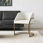 LIVARA Chair - Curved Backrest, High-Resilience Foam, Metal Frame, Modern Minimalist Style, Strong & Stable