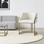LIVARA Chair - Curved Backrest, High-Resilience Foam, Metal Frame, Modern Minimalist Style, Strong & Stable