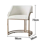 LIVARA Chair - Curved Backrest, High-Resilience Foam, Metal Frame, Modern Minimalist Style, Strong & Stable
