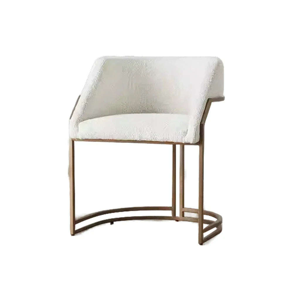 LIVARA Chair - Curved Backrest, High-Resilience Foam, Metal Frame, Modern Minimalist Style, Strong & Stable