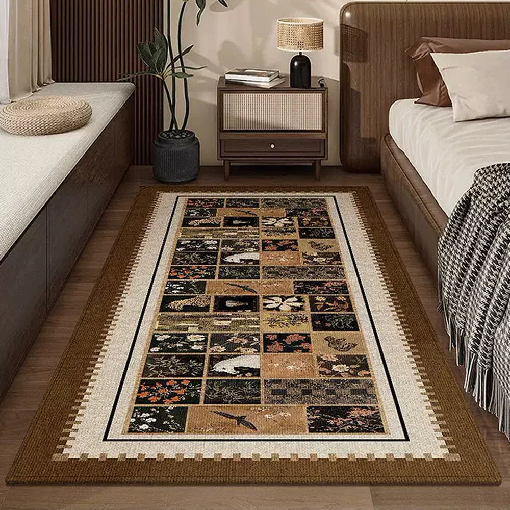 LIVARA 160/300cm Floor Rugs -Ink Painting Theme, Non-Slip Backing, Easy-Clean Surface, High-Density Short Pile, Stain-Resistant & Low Maintenance