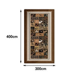 LIVARA 160/300cm Floor Rugs -Ink Painting Theme, Non-Slip Backing, Easy-Clean Surface, High-Density Short Pile, Stain-Resistant & Low Maintenance
