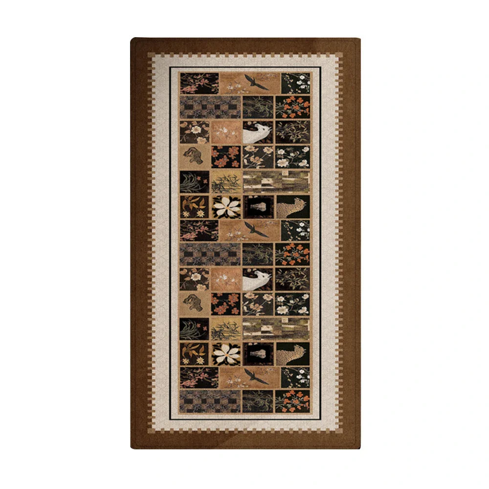 LIVARA 160/300cm Floor Rugs -Ink Painting Theme, Non-Slip Backing, Easy-Clean Surface, High-Density Short Pile, Stain-Resistant & Low Maintenance