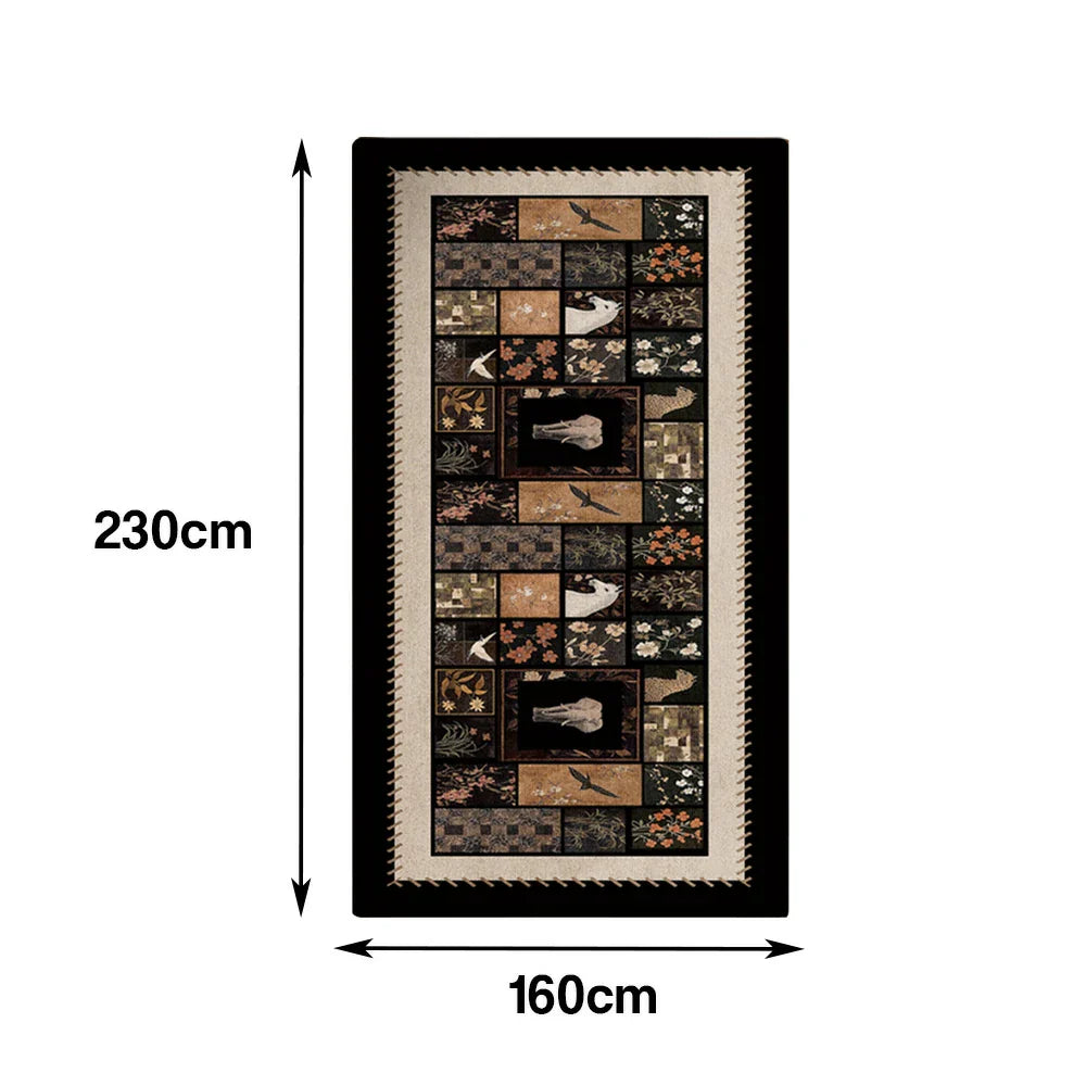 LIVARA 160/300cm Floor Rugs -Wild Haven Theme, Non-Slip Backing, Easy-Clean Surface, High-Density Short Pile, Stain-Resistant & Low Maintenance