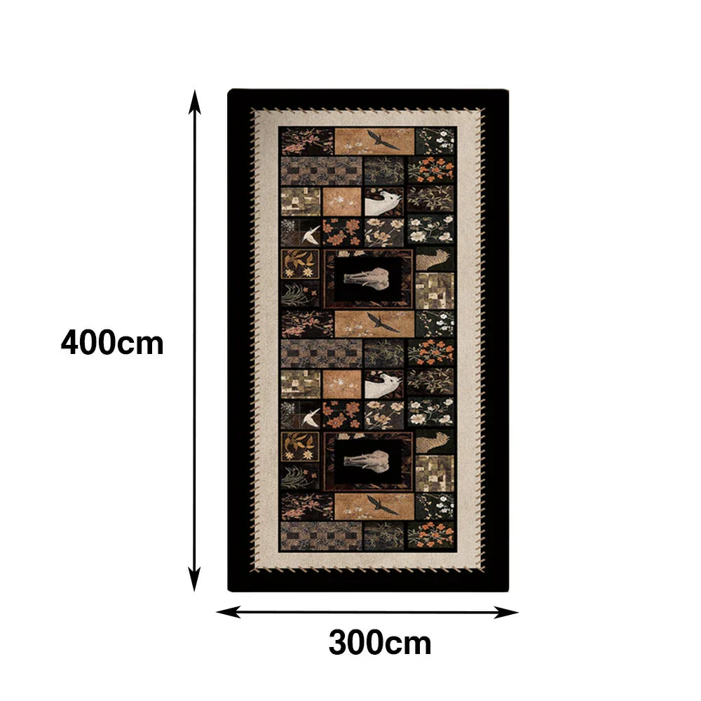 LIVARA 160/300cm Floor Rugs -Wild Haven Theme, Non-Slip Backing, Easy-Clean Surface, High-Density Short Pile, Stain-Resistant & Low Maintenance
