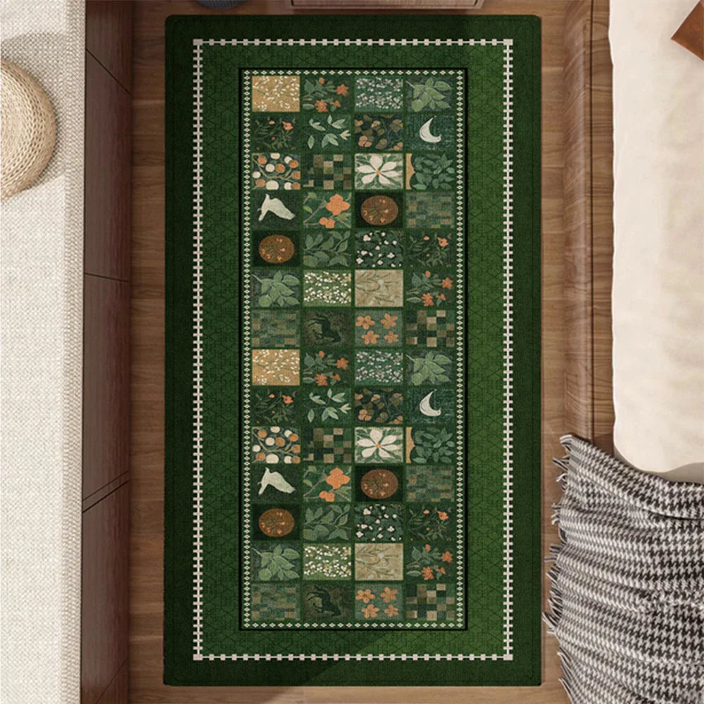 LIVARA 160/300cm Floor Rugs -Verdant Plain Theme, Non-Slip Backing, Easy-Clean Surface, High-Density Short Pile, Stain-Resistant & Low Maintenance