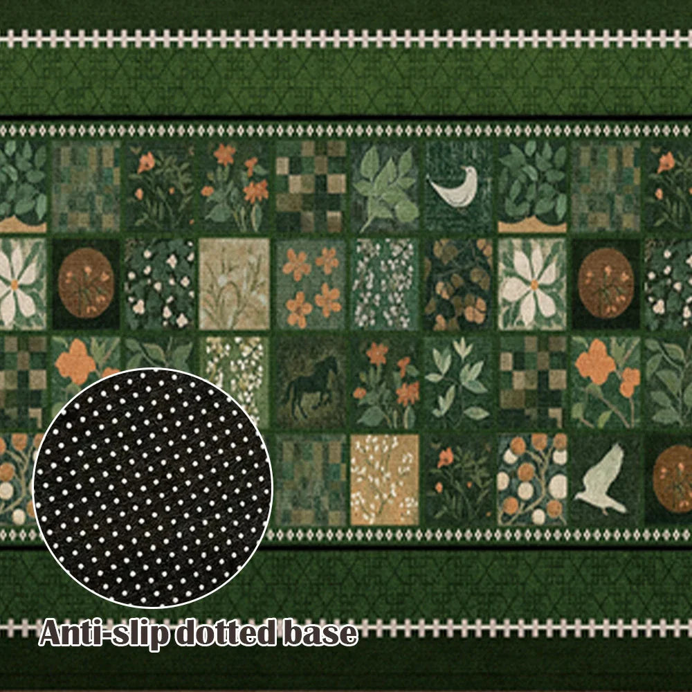 LIVARA 160/300cm Floor Rugs -Verdant Plain Theme, Non-Slip Backing, Easy-Clean Surface, High-Density Short Pile, Stain-Resistant & Low Maintenance