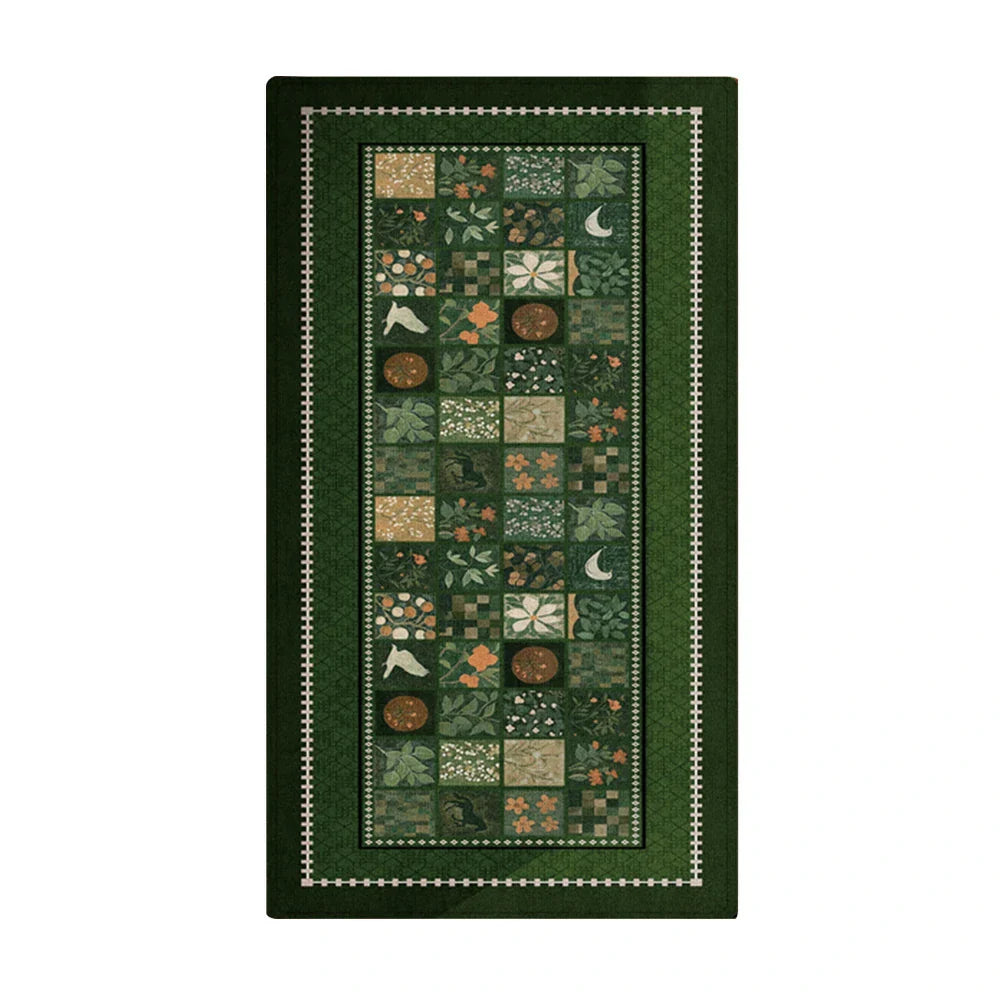 LIVARA 160/300cm Floor Rugs -Verdant Plain Theme, Non-Slip Backing, Easy-Clean Surface, High-Density Short Pile, Stain-Resistant & Low Maintenance