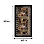 LIVARA 160/300cm Floor Rugs -Pattern Narrative Theme, Non-Slip Backing, Easy-Clean Surface, High-Density Short Pile, Stain-Resistant & Low Maintenance