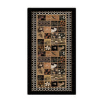 LIVARA 160/300cm Floor Rugs -Pattern Narrative Theme, Non-Slip Backing, Easy-Clean Surface, High-Density Short Pile, Stain-Resistant & Low Maintenance