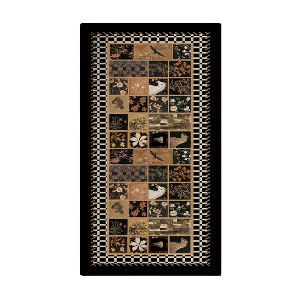 LIVARA 160/300cm Floor Rugs -Pattern Narrative Theme, Non-Slip Backing, Easy-Clean Surface, High-Density Short Pile, Stain-Resistant & Low Maintenance