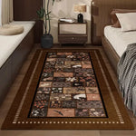 LIVARA 160/300cm Floor Rugs -Quiet Bamboo Theme, Non-Slip Backing, Easy-Clean Surface, High-Density Short Pile, Stain-Resistant & Low Maintenance