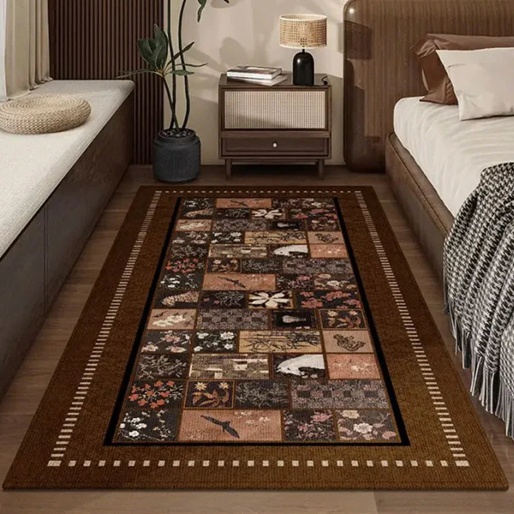 LIVARA 160/300cm Floor Rugs -Quiet Bamboo Theme, Non-Slip Backing, Easy-Clean Surface, High-Density Short Pile, Stain-Resistant & Low Maintenance