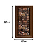 LIVARA 160/300cm Floor Rugs -Quiet Bamboo Theme, Non-Slip Backing, Easy-Clean Surface, High-Density Short Pile, Stain-Resistant & Low Maintenance