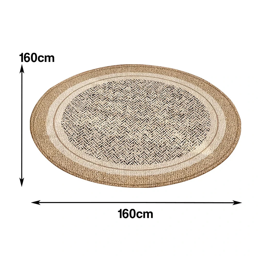 LIVARA 160/200cm Floor Rugs -Mist Silence Theme, Soft-Touch Finish, Non-Slip Base, Belgian Velvet Loop Pile, Fade-Resistant with Durable Edge Binding