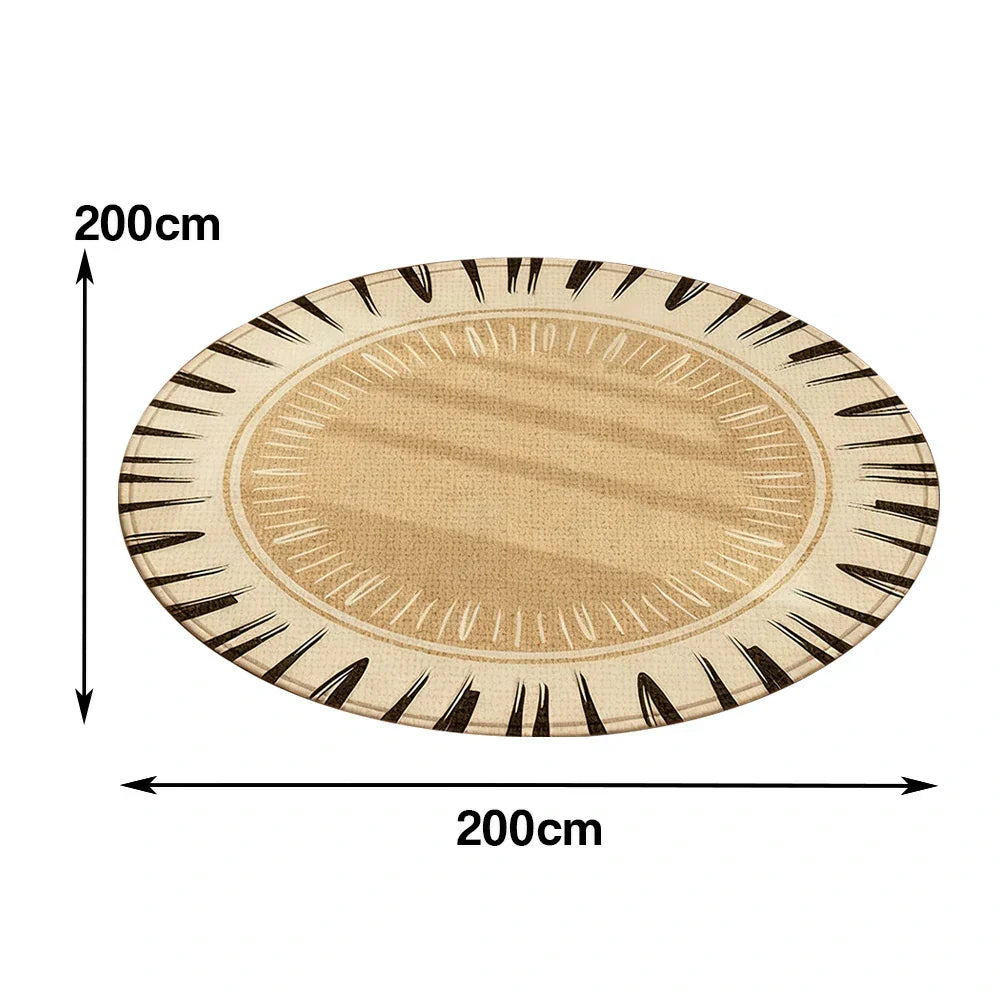 LIVARA 160/200cm Floor Rugs -Flowing Time Theme, Soft-Touch Finish, Non-Slip Base, Belgian Velvet Loop Pile, Fade-Resistant with Durable Edge Binding
