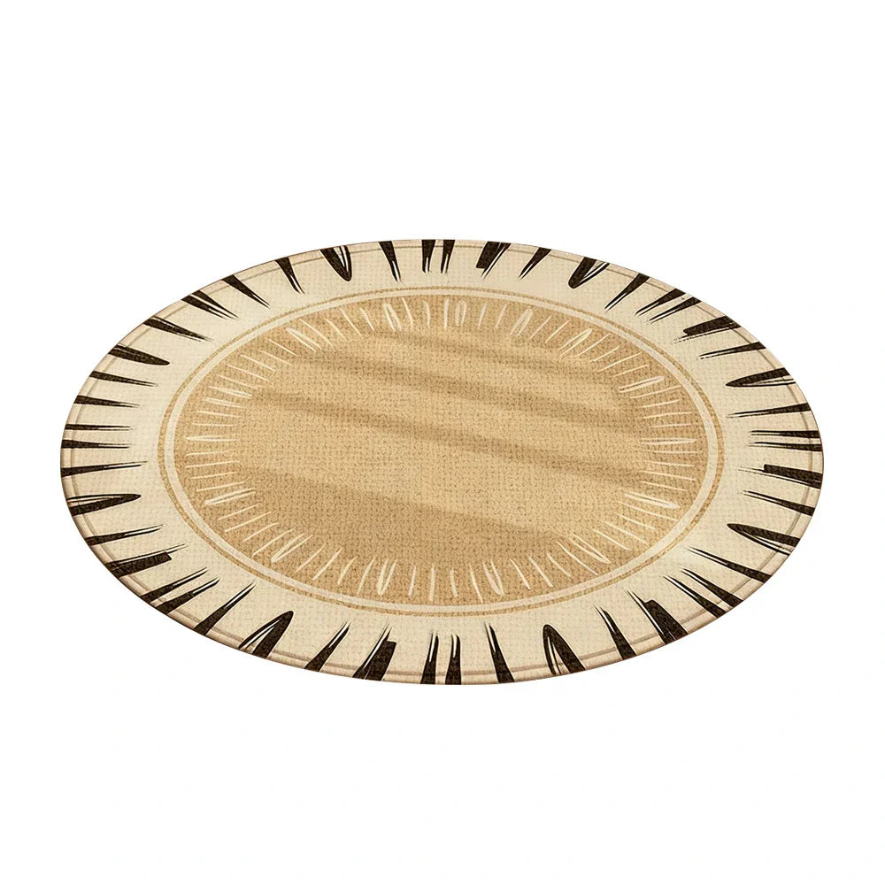 LIVARA 160/200cm Floor Rugs -Flowing Time Theme, Soft-Touch Finish, Non-Slip Base, Belgian Velvet Loop Pile, Fade-Resistant with Durable Edge Binding