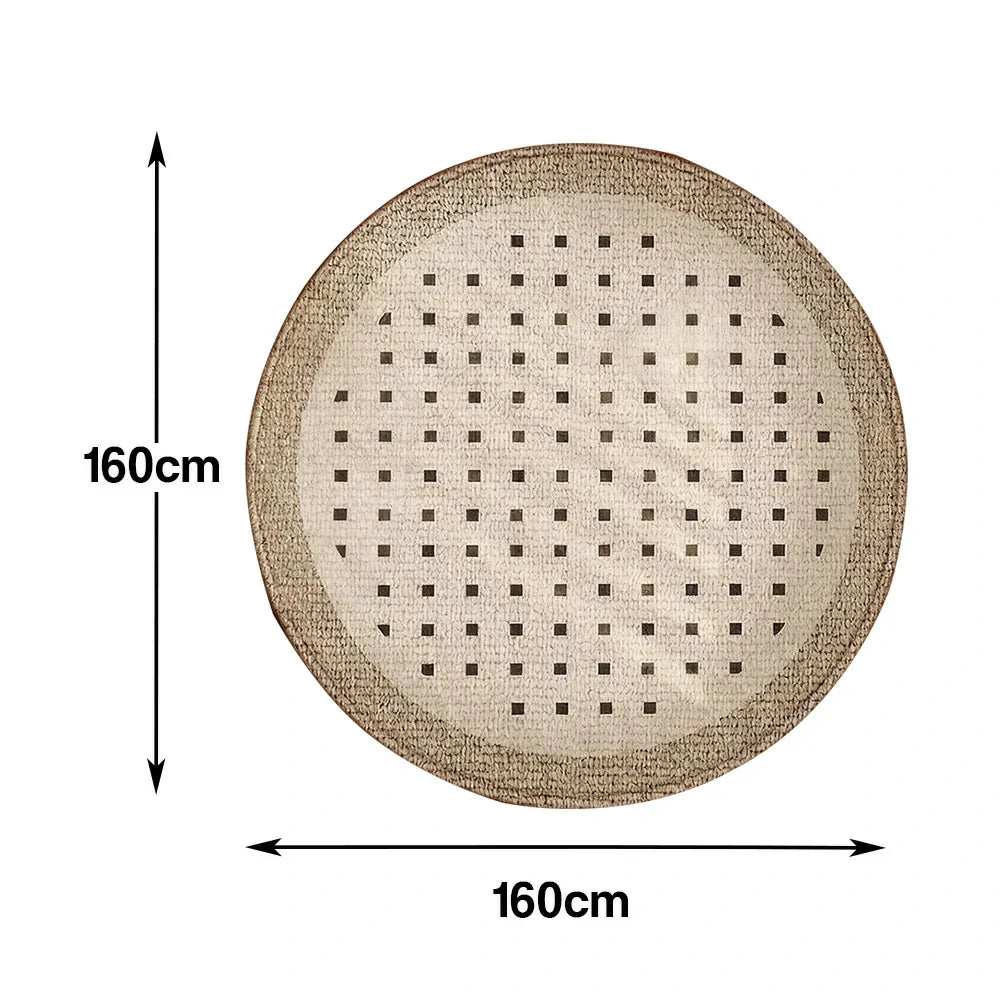 LIVARA 160/200cm Floor Rugs -Spiced Sand Theme, Soft-Touch Finish, Non-Slip Base, Belgian Velvet Loop Pile, Fade-Resistant with Durable Edge Binding