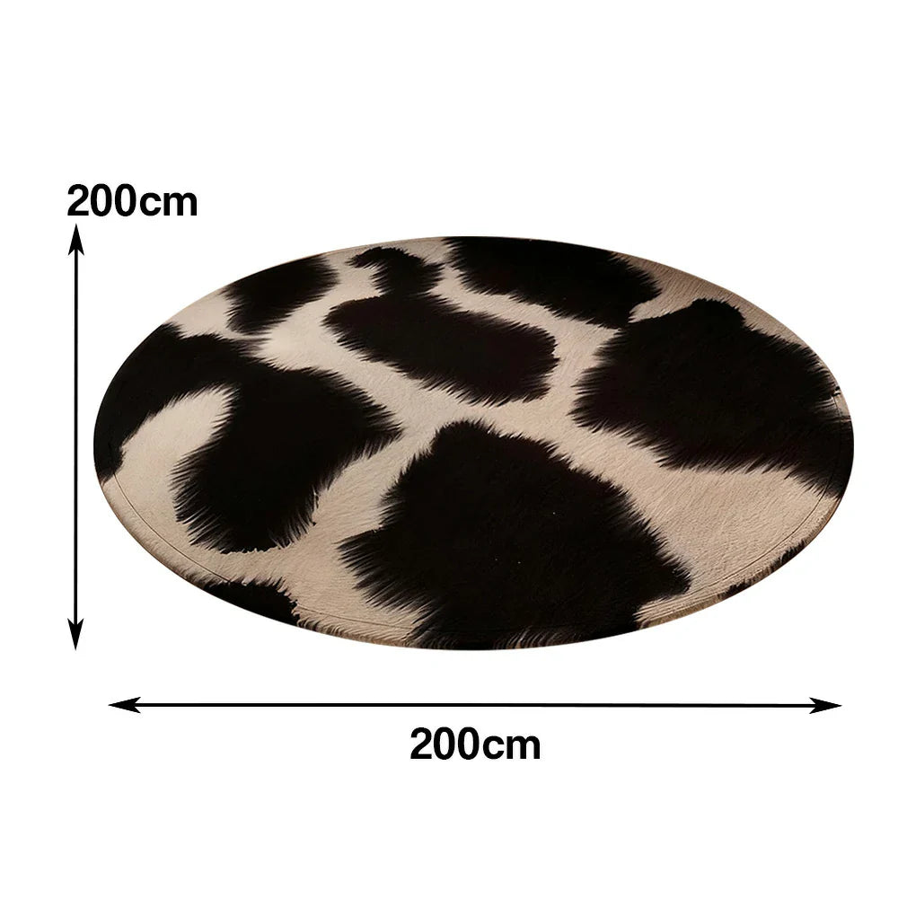 LIVARA 160/200cm Floor Rugs -Geometric Ink Blot Theme, Soft-Touch Finish, Non-Slip Base, Belgian Velvet Loop Pile, Fade-Resistant with Durable Edge Binding