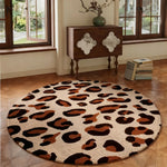 LIVARA 160/200cm Floor Rugs -Minimal Leopard Pattern Theme, Soft-Touch Finish, Non-Slip Base, Belgian Velvet Loop Pile, Fade-Resistant with Durable Edge Binding