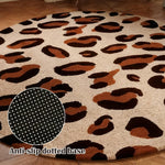 LIVARA 160/200cm Floor Rugs -Minimal Leopard Pattern Theme, Soft-Touch Finish, Non-Slip Base, Belgian Velvet Loop Pile, Fade-Resistant with Durable Edge Binding