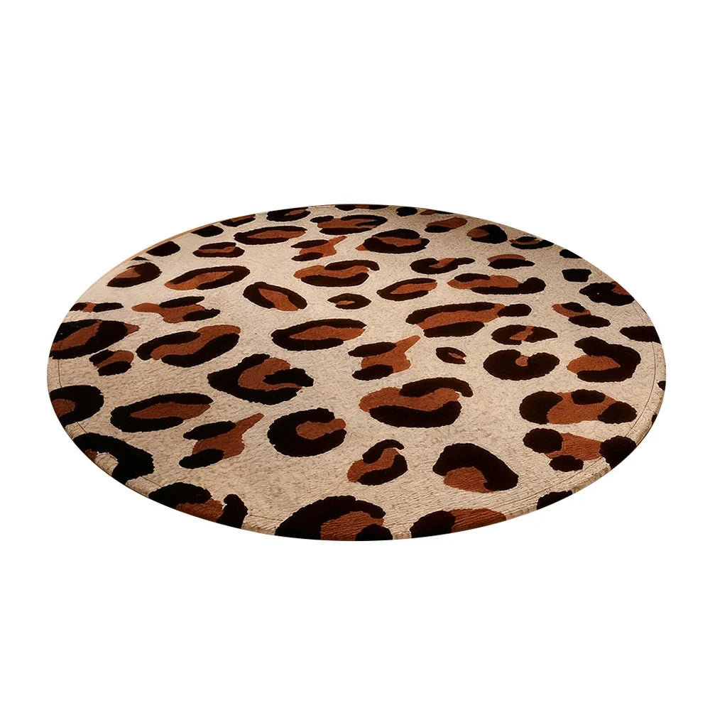 LIVARA 160/200cm Floor Rugs -Minimal Leopard Pattern Theme, Soft-Touch Finish, Non-Slip Base, Belgian Velvet Loop Pile, Fade-Resistant with Durable Edge Binding