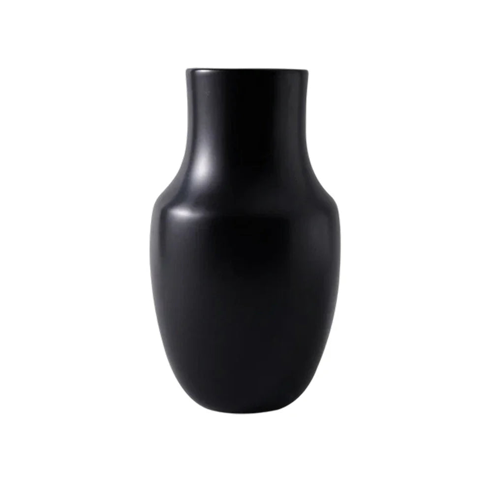 LIVARA Ceramic Vase Ornament Wabi-Sabi Black Artistic Display Matte Ceramic Handcrafted Stone-Texture Design