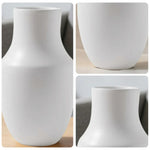 LIVARA Ceramic Vase Ornament Artistic Display Wabi-Sabi White Matte Ceramic Handcrafted Stone-Texture Design