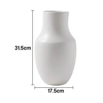 LIVARA Ceramic Vase Ornament Artistic Display Wabi-Sabi White Matte Ceramic Handcrafted Stone-Texture Design