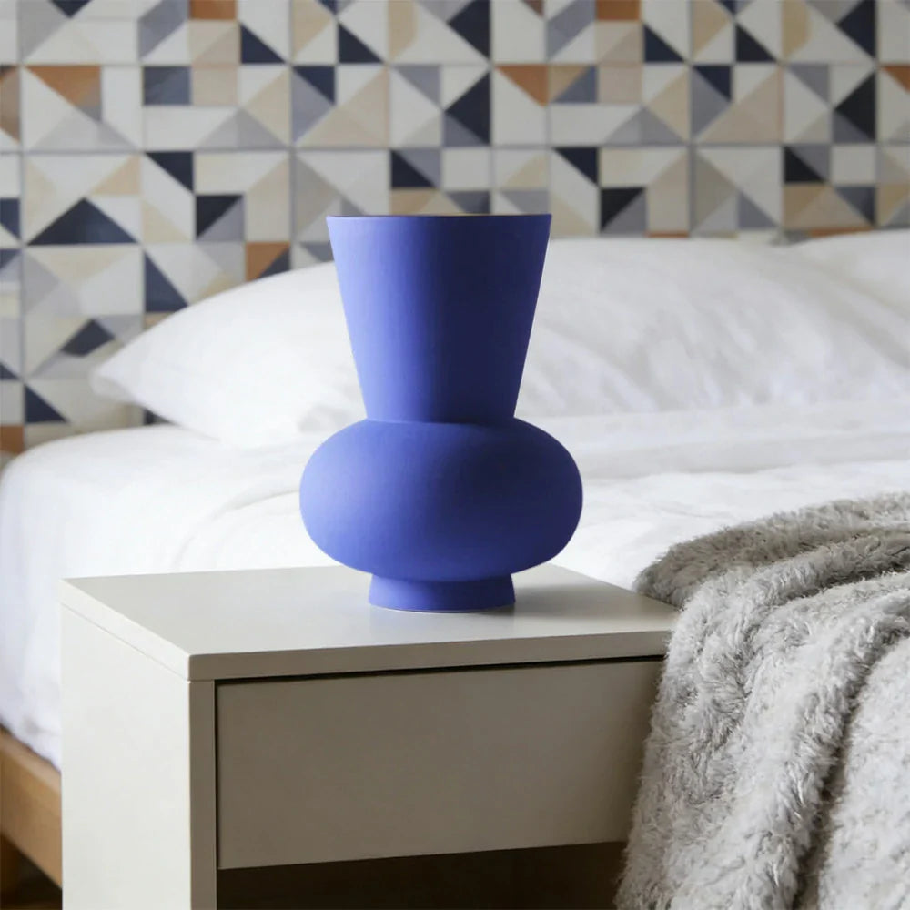 LIVARA Ceramic Vase Ornament Artistic Display Modern Minimalist Matte Ceramic Handcrafted Stone-Texture Design