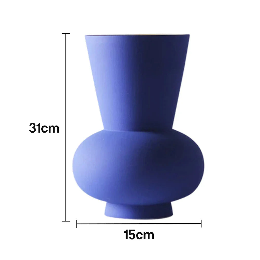 LIVARA Ceramic Vase Ornament Artistic Display Modern Minimalist Matte Ceramic Handcrafted Stone-Texture Design